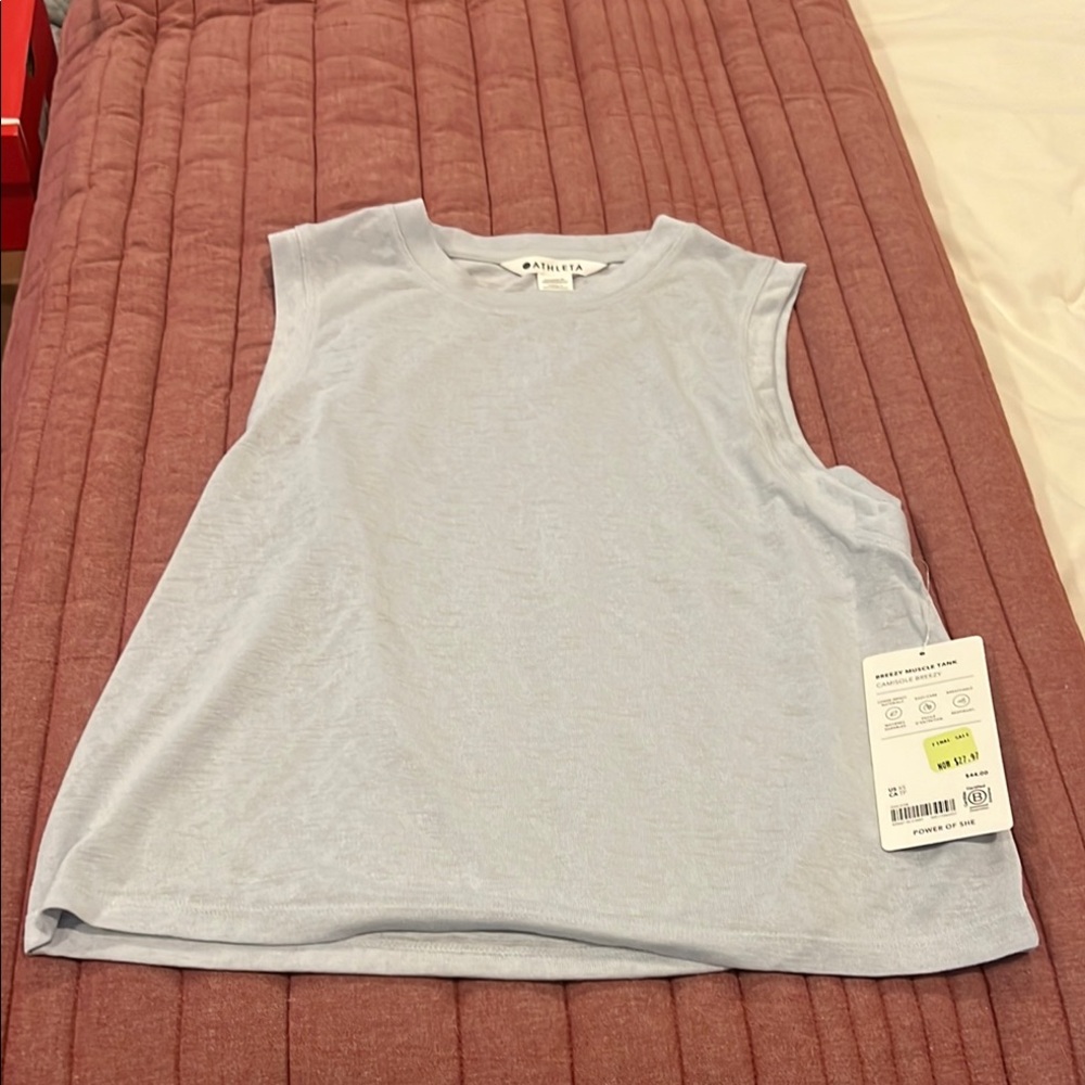 Athleta Light Blue Sleeveless Top